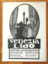 venezia lido pubblicità 1922 vintage excelsior grand hotel villa regina sorgiani
