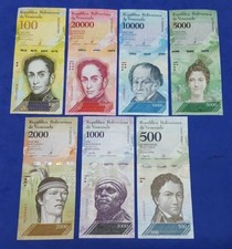 VENEZUELA - 7 x BANCONOTE -