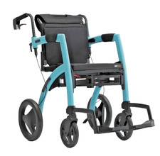 Rollz Motion – deambulatore e sedia a rotelle combinati, colore blu, misura picc