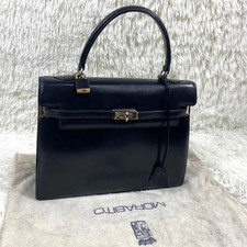 Borsa a mano Morabito Scala 28 nera in pelle con manico superiore borsa a tracolla 28 cm designer