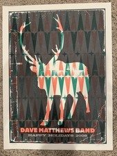 Poster renne natalizie DMB Dave Matthews Band 2008 stampa natalizia #/325 RARO