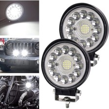 coppia fari led 99watt Tondi 12v24v luce fredda Completi di staffe Jeep Auto Mot