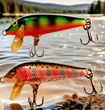 2-Rapala Floating Gold Minnow