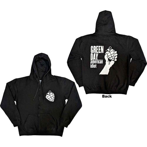 Felpa con cappuccio zip nera - con,