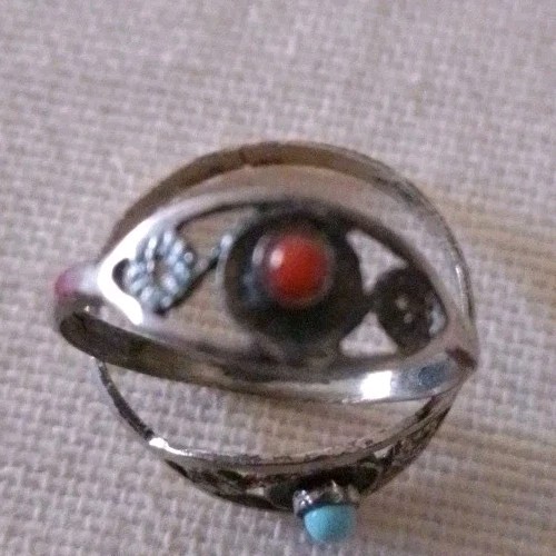 Anello argento 800 perlina - argento,