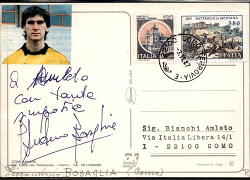 Cartolina con autografo como - con,