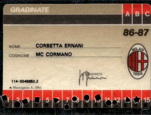 Biglietto stadio milan - biglietto, ac