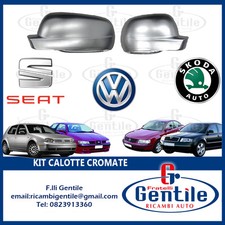 Volkswagen BORA 1998 - 2005 CALOTTE CROMATE PER SPECCHI RETROVISORI DX + SX