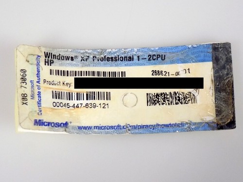 Adesivo chiave licenza - , hp
