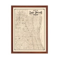 Vecchia mappa di Lake County