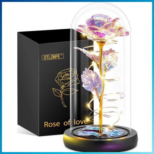 Rosa vetro eterna - rosa,