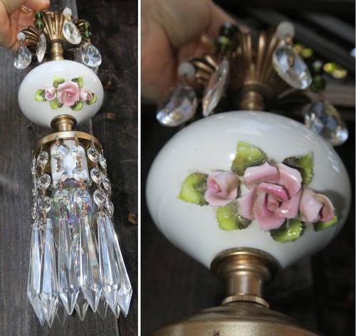 Vintage capodimonte pink rose - pink,
