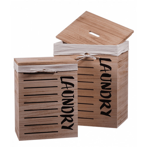 Portabiancheria legno tessuto - portabiancheria,