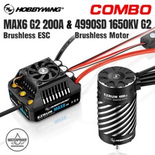 Motore HOBBYWING EZRUN MAX6 G2 200A ESC impermeabile 1650KV per auto radiocomandata 1/6 1/7 1/8