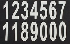 ferro da stiro stampa tessuto personalizzato su numeri bianchi GRANDI 90mm stampa personalizzata