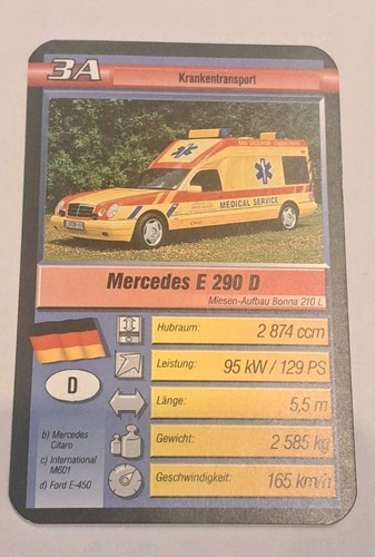 Mercedes 290 3a scheda - e,