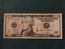 Banconota 10 Dollari Hamilton