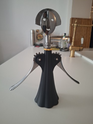 Alessi anna black corkscrew - anna,