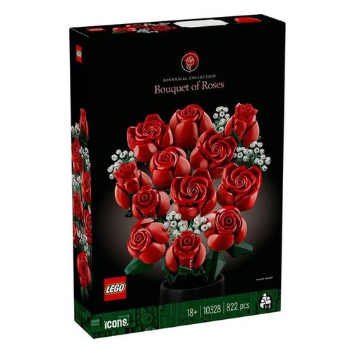 Lego icons bouquet rose - lego,