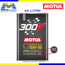 5 LITRI MOTUL 300V COMPETITION 15W50 LUBRIFICANTE MOTORE 100% SINTETICO 4 TEMPI