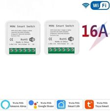 2xWIFI DEVIATORE RELÈ INTERRUTTORE CONTATTO SMART DOMOTICA APP GOOGLE HOME ALEXA