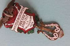 Matzleinsdorfer Ges. Ver. Ferrovia libera orchestra 1908 distintivo spilla 40 x 65 mm