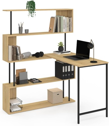 Scrivania con libreria - scrivania,
