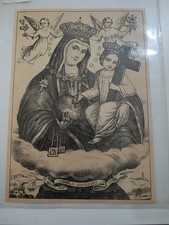 Stampa Antica Madonna Del Carmelo Madonna Del Carmine 25x18
