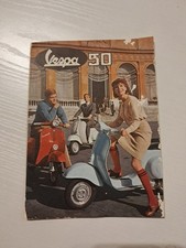 Volantino Pubblicità Vespa 50 Piaggio, Volantino Pubblicitario Moto Motorini