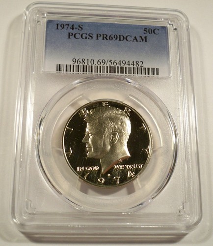 1972 50c pcgs pr69dcam - 1972-s,