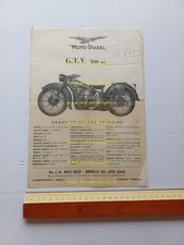 MOTO GUZZI GTV 500 1949 depliant ITALIANO originale