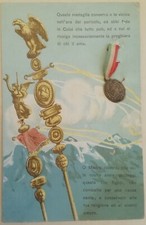 CARTOLINA GUERRA DI REDENZIONE MEDAGLIA PATRIA WW1 MORTI SOLDATI MILITARI 