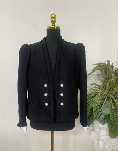 Blazer popeline tweed nero