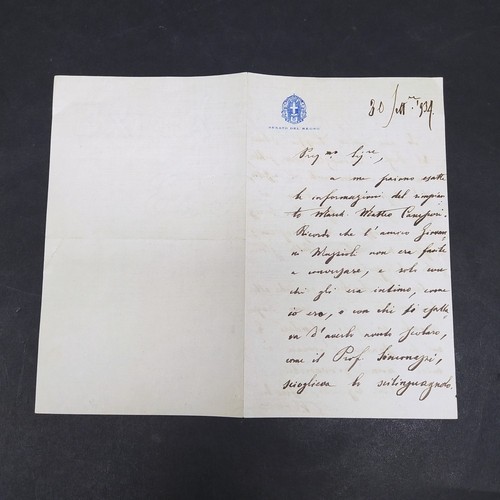 Lettera manoscritta - , e