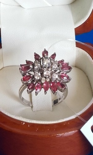 Anello oro bianco con - anello,