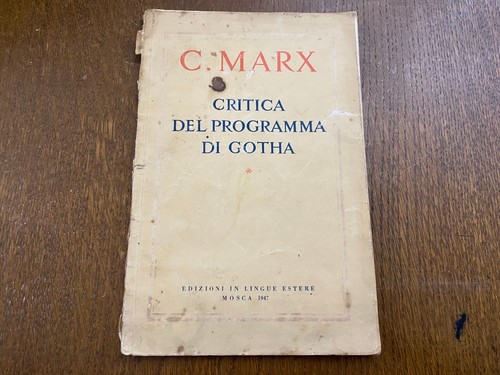 Old book markx critica del - c.,