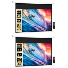 HOMCOM Telo Proiettore Bianco