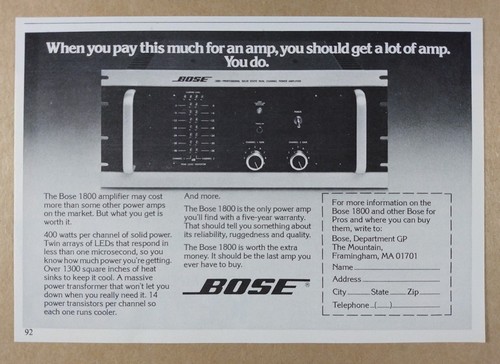 Amplificatore potenza bose - potenza,