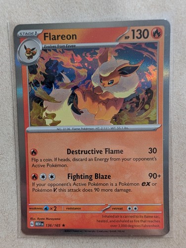 Pokemon flareon 136 - flareon, holo