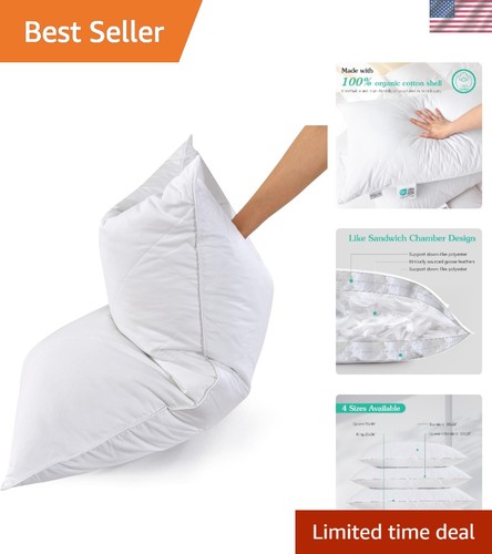 Luxurious goose feather pillow - luxurious,