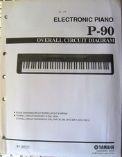 Yamaha P-90 Pianoforte Elettronico Digitale Fogli Schema Circuito Completo Originale