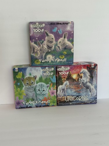 Lotto puzzle glitter - , unicorni
