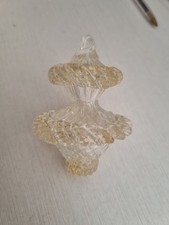 MURANO ricambio Finale LAMPADARIO vetro TRASPARNTE  ORO