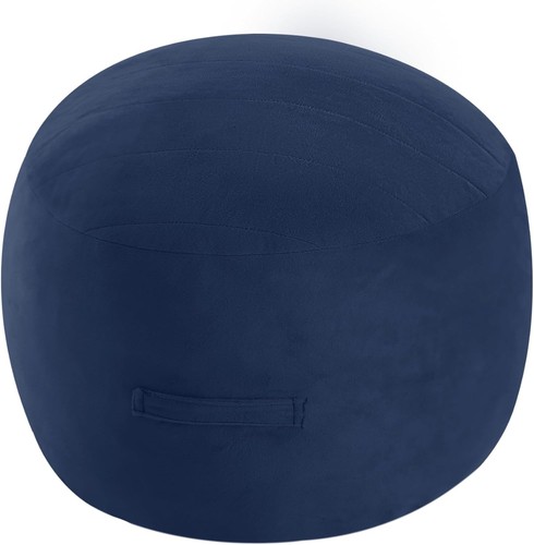 Pouf imbottito rotondo - , navy