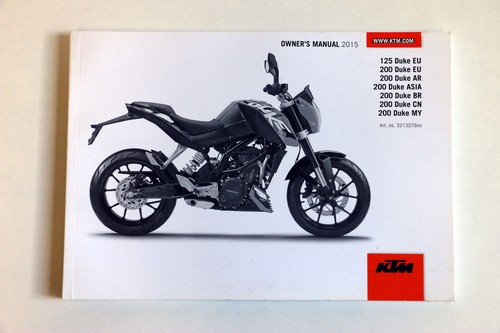 Ktm 125 200 duke owner - duke, owner's