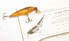 RARE leurre ancien Poisson nageur PIKIE FRANCAIS 1930's pas moulinet ancien