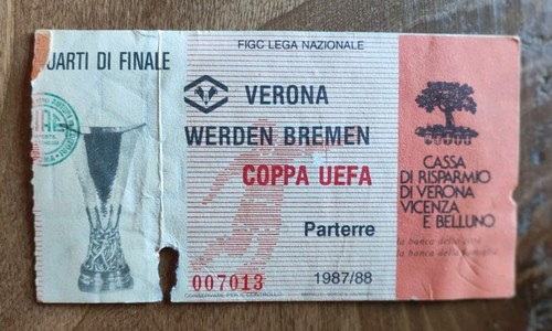Biglietto coppa uefa verona - biglietto,