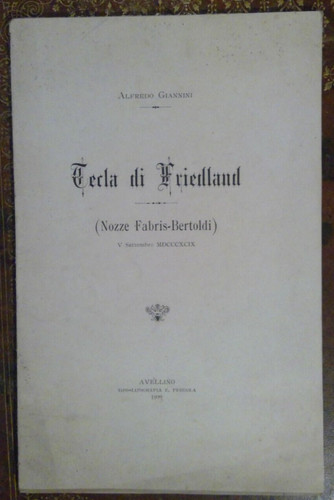 Giannini 1899 tecla - 1899, di