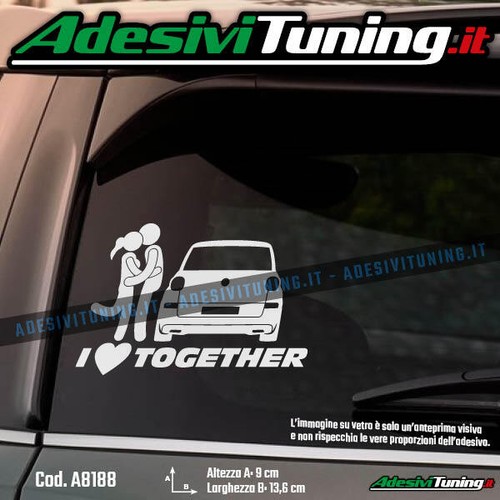 Adesivo love together fiat - love,