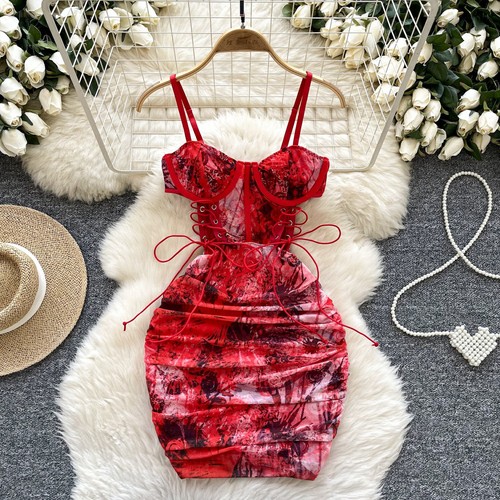 Abito corto rosso sexy - , hot